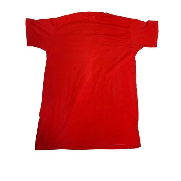 VINTAGE‎ 80s red single stitch YMCA Christmas Classic crew neck t-shirt S - Picture 3 of 10